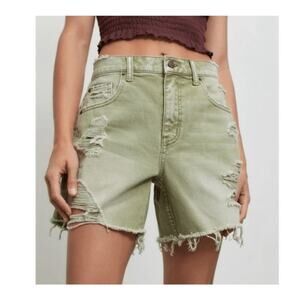 Urban Outfitters BDG Dropped Waist Destroy Denim Shorts Size 27 NWT 741N